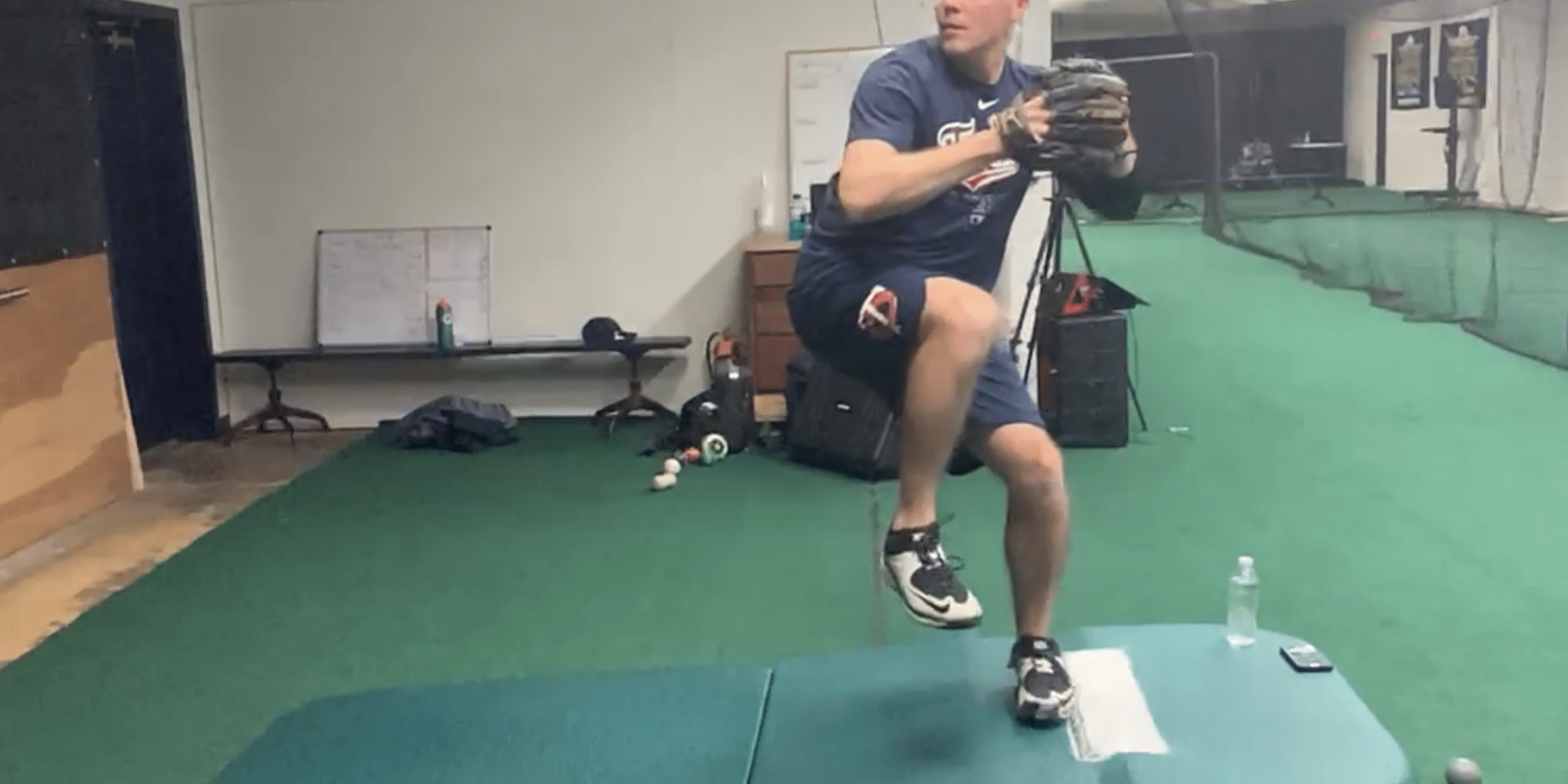 Caleb Thielbar training