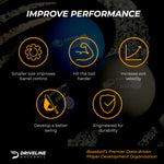 IMPROVE PERFORMANCE

- Smaller size improves barrel control
- Hit the ball harder
- Increase exit velocity 
- Develop a better swing
- Engineered for durability